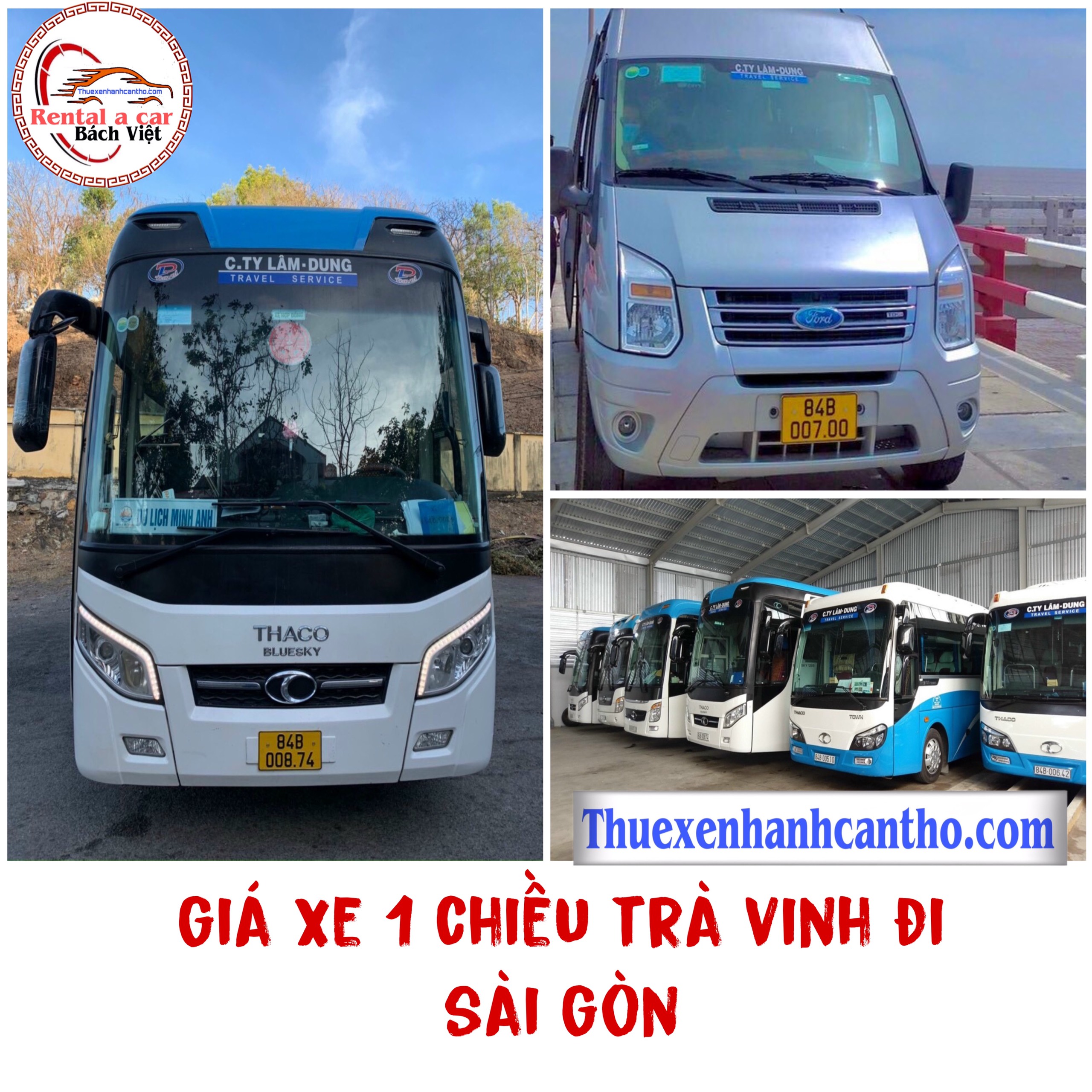Giá xe 1 chiều từ Trà Vinh đi Sài Gòn giá rẻ